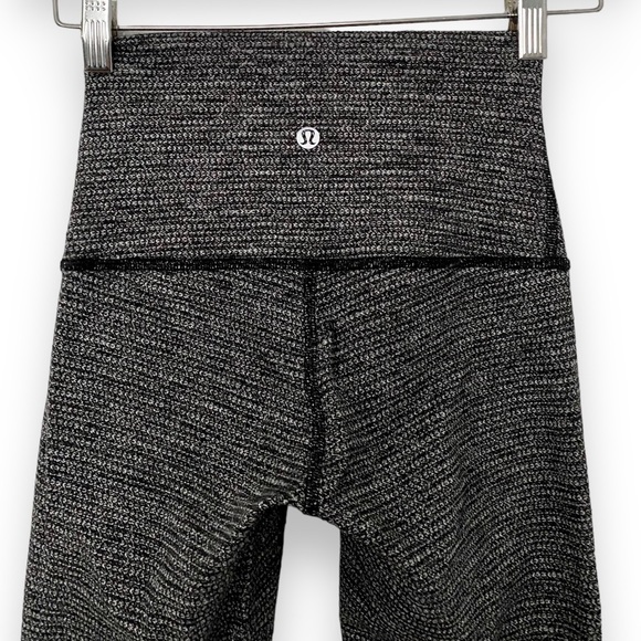 Lululemon Wunder Under Pant Hi-Rise Coco Pique Black White Full Length Luon Sz 4 - Picture 7 of 10